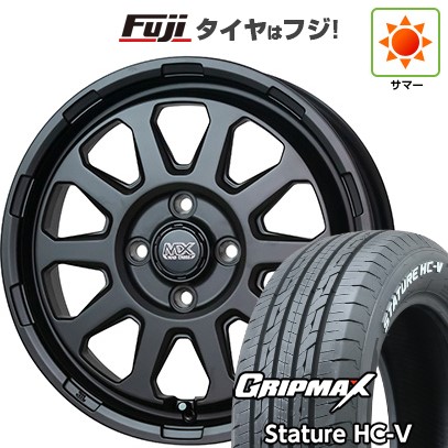 【新品 軽自動車】軽トラ 軽バン 夏タイヤ ホイール4本セット 145/80R12 80/78Q グリップマックス スタチャー HC-V RWL（限定） ホットスタッフ マッドクロス レンジャー 4J 12インチ(送料無料)