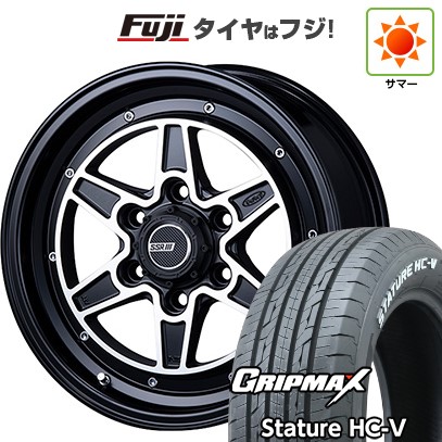 【新品】ハイエース200系 夏タイヤ ホイール4本セット 225/50R18 107/105T グリップマックス スタチャー HC-V RWL(限定) SSR ディバイド MK6 フラットブラックポリッシュ 8J 18インチ(送料無料)|フジコーポレーション