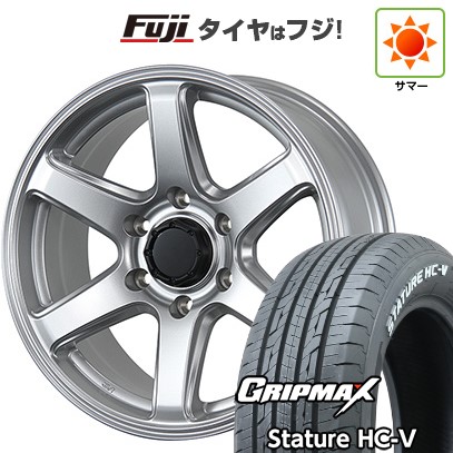 【新品】キャラバン 夏タイヤ ホイール4本セット 195/80R15 107/105Q グリップマックス スタチャー HC-V RWL（限定） トピー ME-A 6J 15インチ(送料無料)