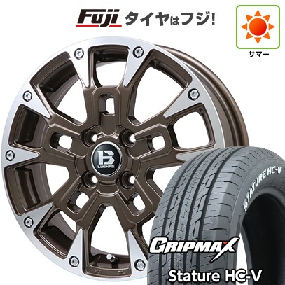 【新品 軽自動車】軽トラ 軽バン 夏タイヤ ホイール4本セット 145/80R12 80/78Q グリップマックス スタチャー HC-V RWL（限定） ビッグウエイ B-LUGNAS BRD(ブロンズポリッシュ) 4J 12インチ(送料無料) 41,925円