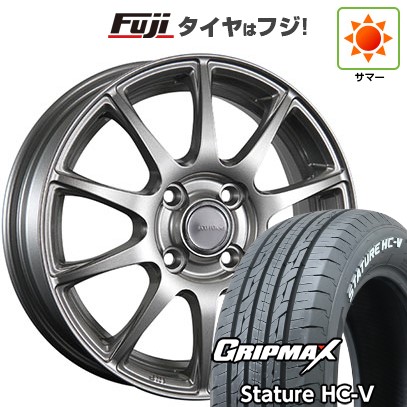 【新品 軽自動車】軽トラ 軽バン 夏タイヤ ホイール4本セット 145/80R12 80/78Q グリップマックス スタチャー HC-V RWL（限定） ブリヂストン エコフォルム SE-23 4J 12インチ(送料無料)