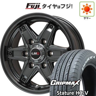 【新品】ハイエース200系 夏タイヤ ホイール4本セット 195/80R15 107/105Q グリップマックス スタチャー HC-V RWL（限定） レアマイスター LMG エトナ(ディープグレー) 6J 15インチ(送料無料)｜フジコーポレーション