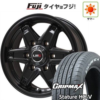 【新品】ハイエース200系 夏タイヤ ホイール4本セット 195/80R15 107/105Q グリップマックス スタチャー HC-V RWL（限定） レアマイスター LMG エトナ(マットブラック) 15インチ(送料無料) サマータイヤ｜フジコーポレーション