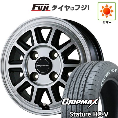 【新品 軽自動車】軽トラ 軽バン 夏タイヤ ホイール4本セット 145/80R12 80/78Q グリップマックス スタチャー HC-V RWL（限定） アルジェノン フェニーチェ RX-4 4J 12インチ(送料無料)