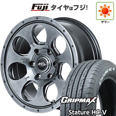 【新品】キャラバン 夏タイヤ ホイール4本セット 195/80R15 107/105Q グリップマックス スタチャー HC-V RWL(限定) MID WHEELS マッドエージェント 5.5J 15インチ(送料無料)