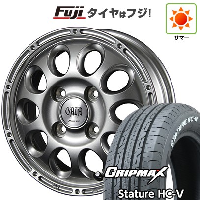 【新品 軽自動車】軽トラ 軽バン 夏タイヤ ホイール4本セット 145/80R12 80/78Q グリップマックス スタチャー HC-V RWL（限定） MID WHEELS ガイア ブリッグ スズキ キャリー専用 3.5J 12インチ(送料無料)
