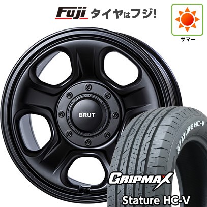 【新品】ハイエース200系 夏タイヤ ホイール4本セット 215/65R16 109/107S グリップマックス スタチャー HC-V RWL（限定） トライスター BRUT BR-33 6.5J 16インチ(送料無料)