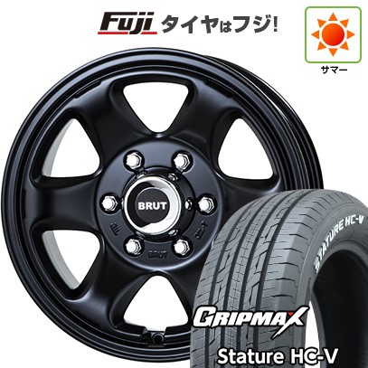 【新品】ハイエース200系 夏タイヤ ホイール4本セット 215/65R16 109/107S グリップマックス スタチャー HC-V RWL（限定） トライスター BRUT BR-44 6.5J 16インチ(送料無料)
