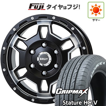 【新品】ハイエース200系 夏タイヤ ホイール4本セット 215/65R16 109/107S グリップマックス スタチャー HC-V RWL（限定） トライスター BRUT BR-66 6.5J 16インチ(送料無料)
