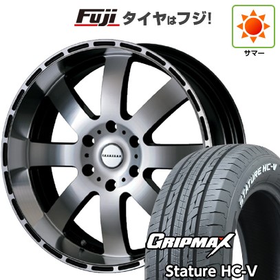 【新品】ハイエース200系 夏タイヤ ホイール4本セット 225/50R18 107/105T グリップマックス スタチャー HC-V RWL（限定） レベルソン DR8 8J 18インチ(送料無料)
