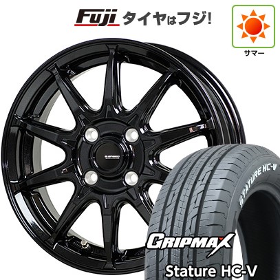 【新品 軽自動車】軽トラ 軽バン 夏タイヤ ホイール4本セット 145/80R12 80/78Q グリップマックス スタチャー HC-V RWL(限定) ホットスタッフ ジースピード G-05 3.5J 12インチ(送料無料)