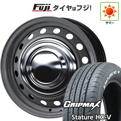 【新品】ハイエース200系 夏タイヤ ホイール4本セット 195/80R15 107/105Q グリップマックス スタチャー HC-V RWL(限定) WEDS ウェッズ スチールホイル ネオキャロ 6J 15インチ(送料無料)|フジコーポレーション
