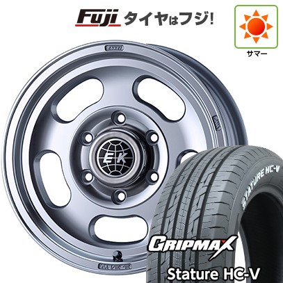 【新品】ハイエース200系 夏タイヤ ホイール4本セット 195/80R15 107/105Q グリップマックス スタチャー HC-V RWL（限定） ENKEI エンケイ Neo Classic ENKEI ディッシュ2 6J 15インチ(送料無料)｜フジコーポレーション