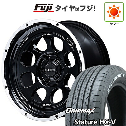 【新品】ハイエース200系 夏タイヤ ホイール4本セット 225/50R18 107/105T グリップマックス スタチャー HC-V RWL（限定） RAYS レイズ A LAP-08X 8J 18インチ(送料無料)