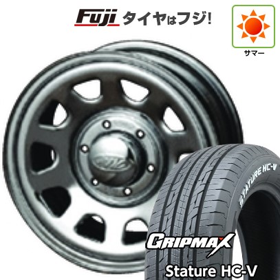 【新品】ハイエース200系 夏タイヤ ホイール4本セット 215/65R16 109/107S グリップマックス スタチャー HC-V RWL（限定） AWC デイトナIIリバース クローム 7J 16インチ(送料無料)