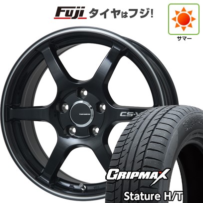 【新品国産車用5穴114.3】 夏タイヤ ホイール4本セット 225/65R17 グリップマックス スタチャー H/T BSW（限定） レアマイスター CS-V6(グロスブラック/ラインポリッシュ) 7J 17インチ(送料無料)