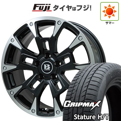 【新品国産車用5穴114.3】 夏タイヤ ホイール4本セット 225/60R18 グリップマックス スタチャー H/T BSW（限定） ビッグウエイ B-LUGNAS BRD(ブラックポリッシュ/ブラッククリア) 7.5J 18インチ(送料無料)