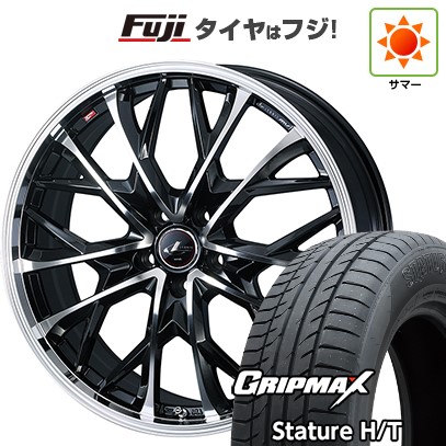 【新品国産車用5穴114.3】 夏タイヤ ホイール4本セット 225/55R18 グリップマックス スタチャー H/T BSW（限定） WEDS ウェッズ レオニス MV 8J 18インチ(送料無料)