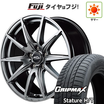 【新品国産車用5穴114.3】 夏タイヤ ホイール4本セット 235/55R18 グリップマックス スタチャー H/T BSW（限定） MID WHEELS SLS 8J 18インチ(送料無料)