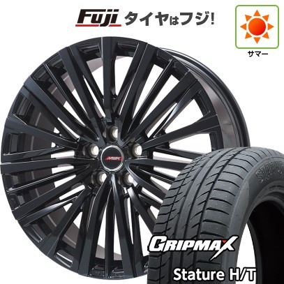 【新品国産車用5穴114.3】 夏タイヤ ホイール4本セット 225/60R18 グリップマックス スタチャー H/T BSW（限定） プレミックス MER-V グロスブラック 7J 18インチ(送料無料)