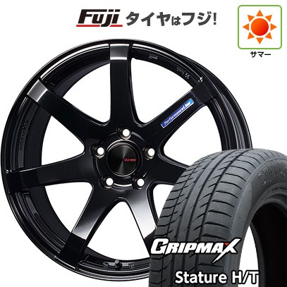 【新品国産車用5穴114.3】 夏タイヤ ホイール4本セット 225/65R17 グリップマックス スタチャー H/T BSW（限定） ENKEI エンケイ PerformanceLine PF07 フジオリジナルカラー 7J 17インチ(送料無料)