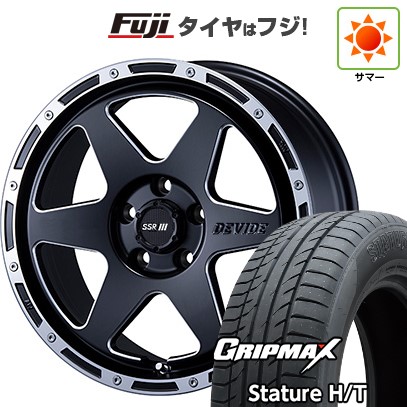 【新品国産車用5穴114.3】 夏タイヤ ホイール4本セット 225/65R17 グリップマックス スタチャー H/T BSW(限定) SSR ディバイド TR-6【限定】 7J 17インチ(送料無料)|フジコーポレーション
