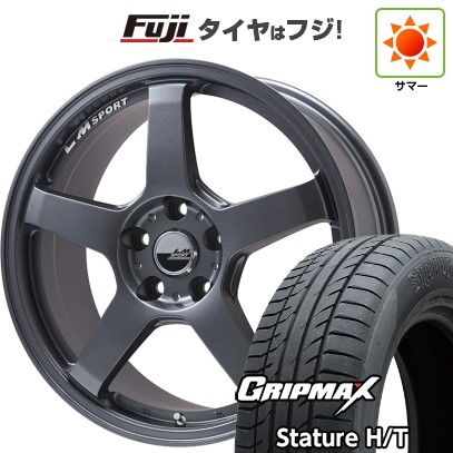 【新品国産車用5穴114.3】 夏タイヤ ホイール4本セット 225/60R18 グリップマックス スタチャー H/T BSW（限定） レアマイスター LMスポーツ LM-05R(マットガンメタ) 7.5J 18インチ(送料無料)