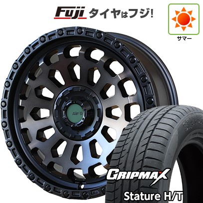 【新品国産車用5穴114.3】 夏タイヤ ホイール4本セット 225/65R17 グリップマックス スタチャー H/T BSW（限定） フォーバイフォーエンジニア エアージー ヴァルカン ゴーストエディション 7J 17インチ(送料無料)