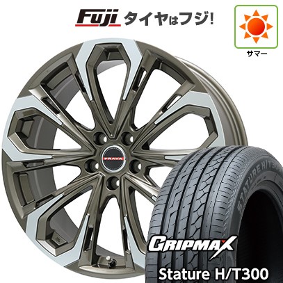 【新品国産車用5穴114.3】 夏タイヤ ホイール4本セット 225/55R19 グリップマックス スタチャー H/T300 BSW(限定2024年製) ビッグウエイ レイシーン プラバ5X(ブロンズポリッシュ) 8J 19インチ(送料無料)