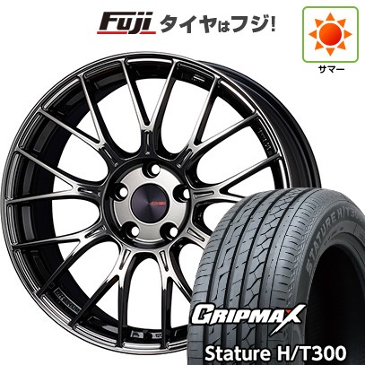 【新品国産車用5穴100】 夏タイヤ ホイール4本セット 225/55R18 グリップマックス スタチャー H/T300 BSW（限定） ENKEI エンケイ PerformanceLine PFM1 フジオリジナルカラー 7.5J 18インチ(送料無料)