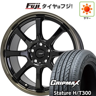 【新品国産車用5穴114.3】 夏タイヤ ホイール4本セット 225/55R18 グリップマックス スタチャー H/T300 BSW(限定) ホットスタッフ ジースピード P-08 8J 18インチ(送料無料)|フジコーポレーション