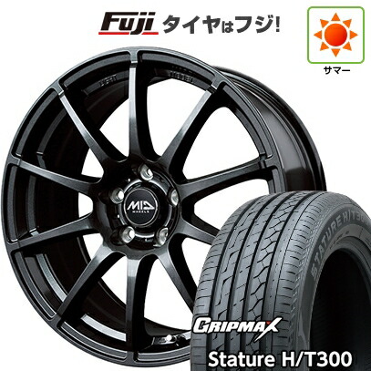 【新品国産車用5穴114.3】 夏タイヤ ホイール4本セット 225/60R18 グリップマックス スタチャー H/T300 BSW（限定） MID WHEELS スタッグ ストロングガンメタ 8J 18インチ(送料無料)