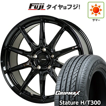 【新品国産車用5穴100】 夏タイヤ ホイール4本セット 225/55R18 グリップマックス スタチャー H/T300 BSW（限定） ホットスタッフ ジースピード G-05 7J 18インチ(送料無料)