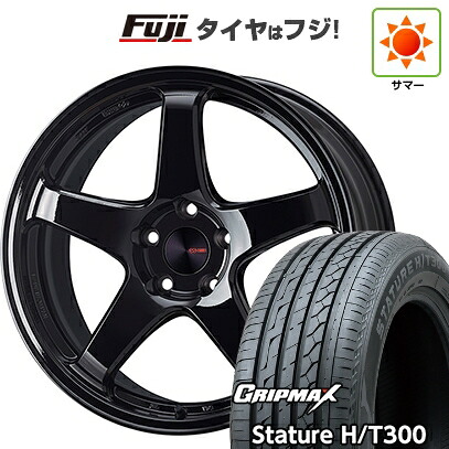 【新品国産車用5穴114.3】 夏タイヤ ホイール4本セット 225/60R18 グリップマックス スタチャー H/T300 BSW（限定） ENKEI エンケイ PerformanceLine PF05 フジオリジナルカラー 7.5J 18インチ(送料無料)