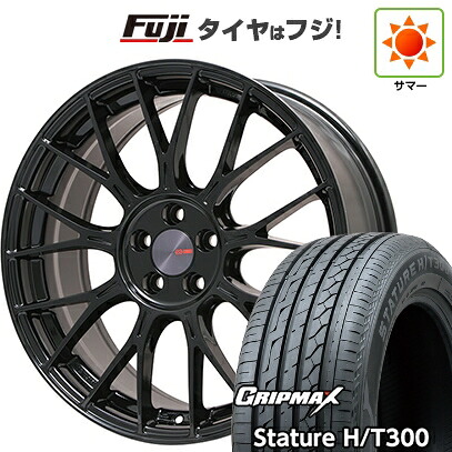 【新品国産車用5穴114.3】 夏タイヤ ホイール4本セット 225/60R18 グリップマックス スタチャー H/T300 BSW（限定） ENKEI エンケイ PerformanceLine PFM1 フジオリジナルカラー 8J 18インチ(送料無料)