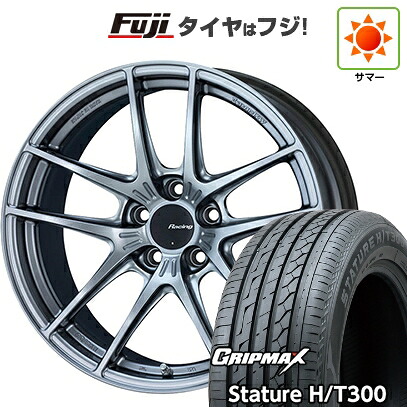 【新品国産車用5穴114.3】 夏タイヤ ホイール4本セット 225/60R18 グリップマックス スタチャー H/T300 BSW（限定） ENKEI エンケイ Racing NVR5 7.5J 18インチ(送料無料)