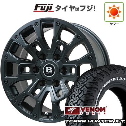 【新品】プラド/ハイラックス 夏タイヤ ホイール4本セット 265/65R17 ヴェノムパワー テラハンターX/T2 RWL(限定) ビッグウエイ B-LUGNAS BRD(マットブラック) 8J 17インチ(送料無料)｜フジコーポレーション