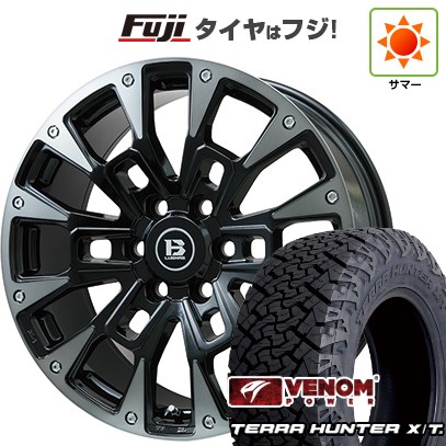 【新品】プラド 夏タイヤ ホイール4本セット 275/55R20 ヴェノムパワー テラハンターX/T2 BSW(限定) ビッグウエイ B-LUGNAS BRD(ブラックポリッシュ/ブラッククリア) 8.5J 20インチ(送料無料)｜フジコーポレーション