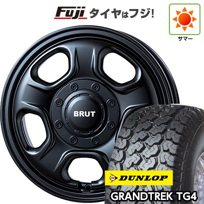 【新品 軽自動車】軽トラ 夏タイヤ ホイール4本セット 165R14 6PR ダンロップ グラントレック TG4 トライスター BRUT BR-33 4.5J 14インチ(送料無料)
