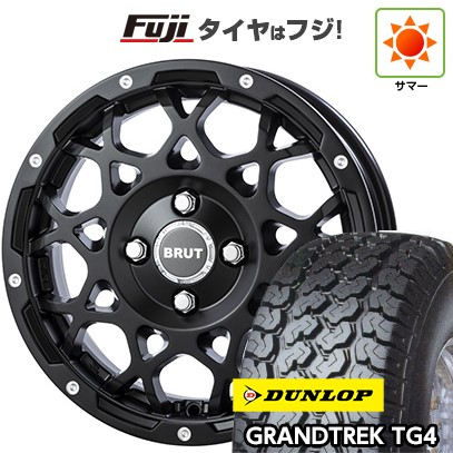 【新品 軽自動車】軽トラ 夏タイヤ ホイール4本セット 165R14 6PR ダンロップ グラントレック TG4 トライスター BRUT BR-55 5J 14インチ(送料無料) 67,430円