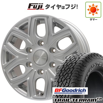 【新品】プラド/ハイラックス 夏タイヤ ホイール4本セット 265/65R17 BFグッドリッチ トレールテレーンT/A ORWL プレミックス 飛車(シルバー) 8J 17インチ(送料無料)