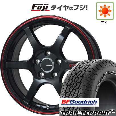 【新品国産車用5穴114.3】 夏タイヤ ホイール4本セット 225/65R17 BFグッドリッチ トレールテレーンT/A ORWL レアマイスター CS-V6(グロスブラック/レッドライン) 7J 17インチ(送料無料)｜フジコーポレーション