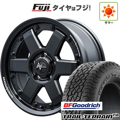 【新品国産車用5穴114.3】 夏タイヤ ホイール4本セット 225/65R17 BFグッドリッチ トレールテレーンT/A ORWL MID WHEELS NITRO POWER M6 カービン 7J 17インチ(送料無料)｜フジコーポレーション