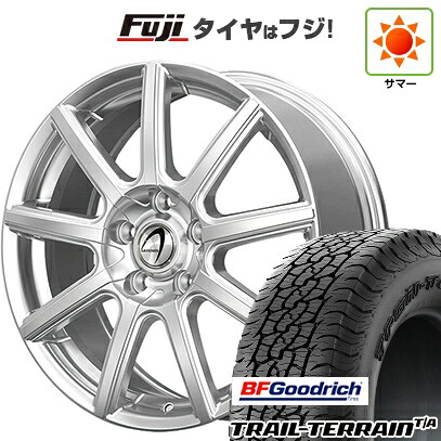 【新品国産車用5穴100】 夏タイヤ ホイール4本セット 225/55R18 BFグッドリッチ トレールテレーンT/A RBL テクノピア アルテミス NS9 7.5J 18インチ(送料無料)