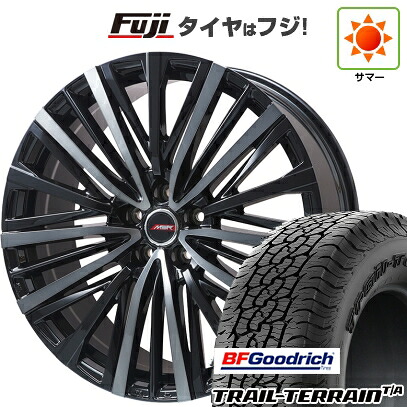 【新品国産車用5穴114.3】 夏タイヤ ホイール4本セット 225/55R18 BFグッドリッチ トレールテレーンT/A RBL プレミックス MER-V ブラッククリア 7J 18インチ(送料無料)
