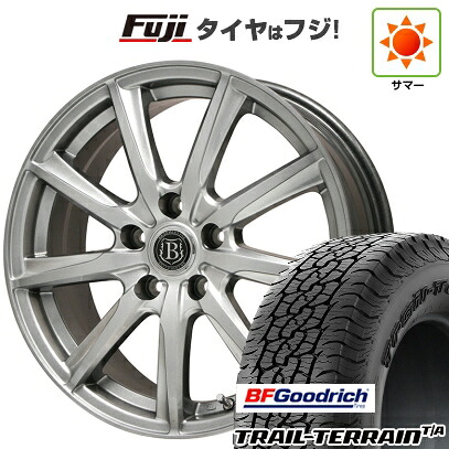 【新品国産車用5穴100】 夏タイヤ ホイール4本セット 225/55R18 BFグッドリッチ トレールテレーンT/A RBL ブランドルライン ボレアノ9 メタリックグレー 7.5J 18インチ(送料無料)