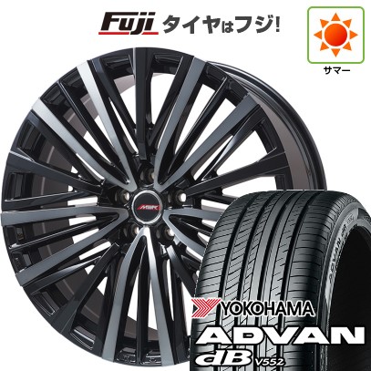 【新品】40系アルファード/ヴェルファイア用 夏タイヤ ホイール4本セット 245/40R21 ヨコハマ アドバン dB V552(限定2024年製) プレミックス MER-V ブラッククリア(平座ナット) 8.5J 21インチ(送料無料)
