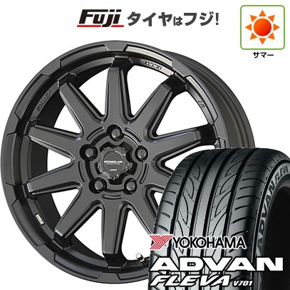 【新品国産車用5穴100】 夏タイヤ ホイール4本セット 215/45R17 ヨコハマ アドバン フレバV701 共豊 サーキュラー C10S 7J 17インチ(送料無料)