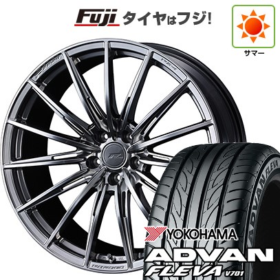 【新品国産車用5穴100】 夏タイヤ ホイール4本セット 215/40R18 ヨコハマ アドバン フレバV701 WEDS ウェッズ F-ZERO FZ-4 7.5J 18インチ(送料無料)