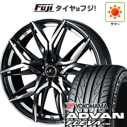 【新品国産車用5穴114.3】 夏タイヤ ホイール4本セット 205/50R17 ヨコハマ アドバン フレバV701 WEDS ウェッズ レオニス LM 17インチ(送料無料)